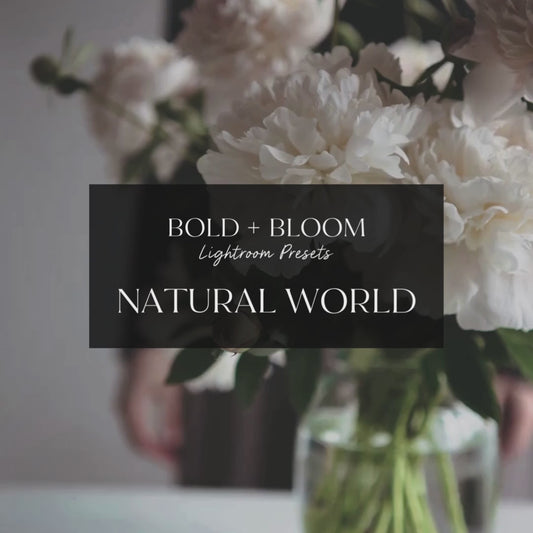 Natural World - VIDEO Lightroom Presets - Bold + Bloom